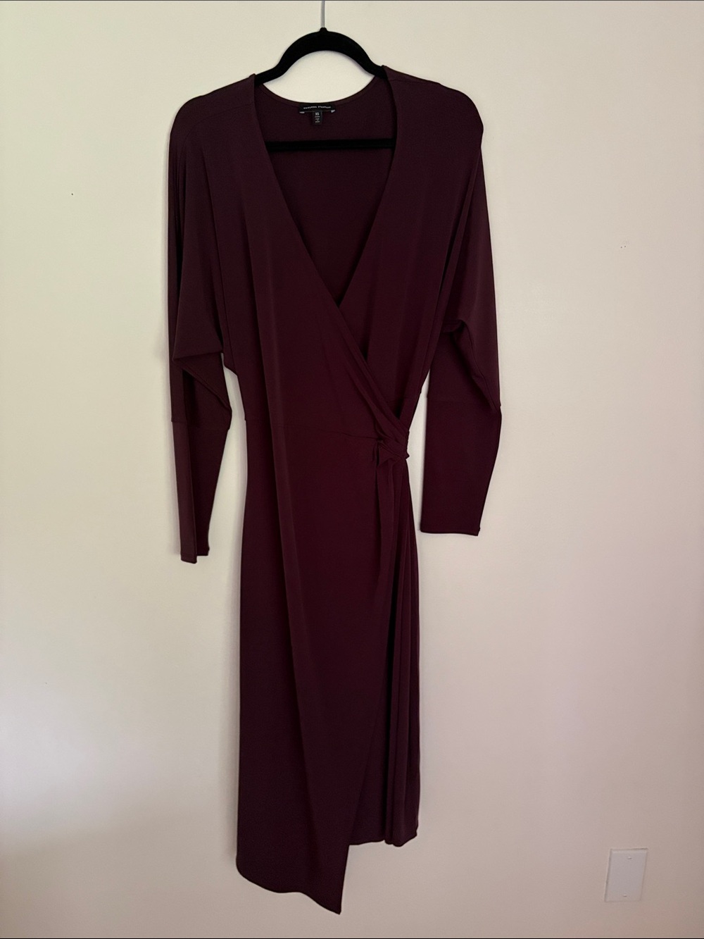 Universal Standard Women's Wrap Dress in Deep Burgundy/Plum XS